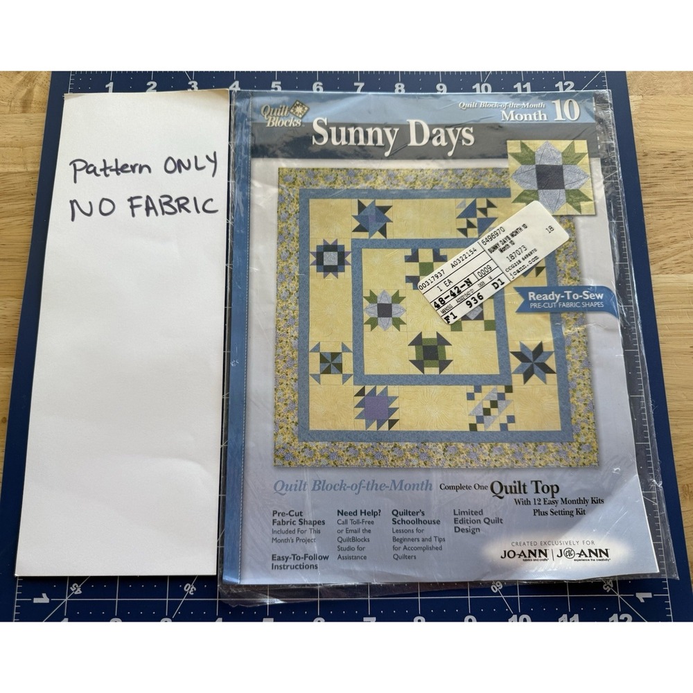 Joann Sunny Days Quilt Block Of The Month 10 Weathervane PATTERN ONLY -NO FABRIC